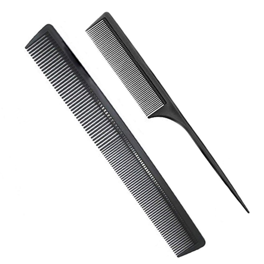 Professional Teasing Comb, Fine and Wide Tooth Hair Barber Comb